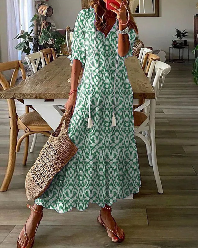 Dianna™ – Bohemian Belly-Concealing Dress