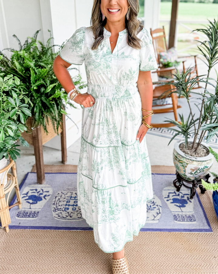 MAISY | CLASSIC TOILE MAXI DRESS