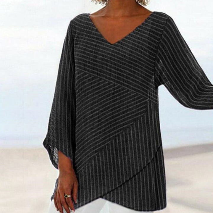 Ella™ Draped Stripe Top
