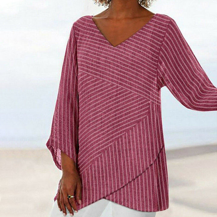 Ella™ Draped Stripe Top