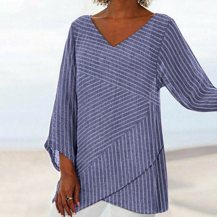 Ella™ Draped Stripe Top