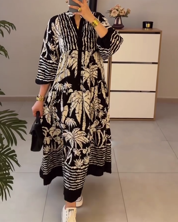Elena™ | Women’s Relaxed Loose-Fit Printed Dress