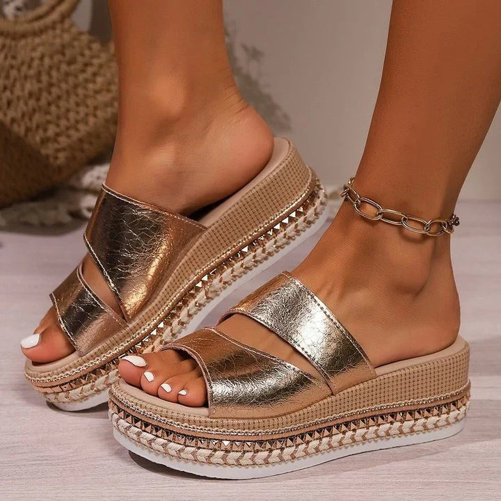 Arantza - Comfortable Open Toe Wedge Sandal