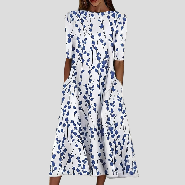 Leigh – Coastal Floral Midi Dress