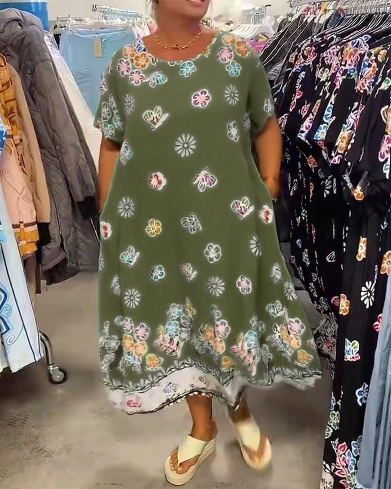 Stella™ | Women’s Oversized Loose-Fit Printed Dress