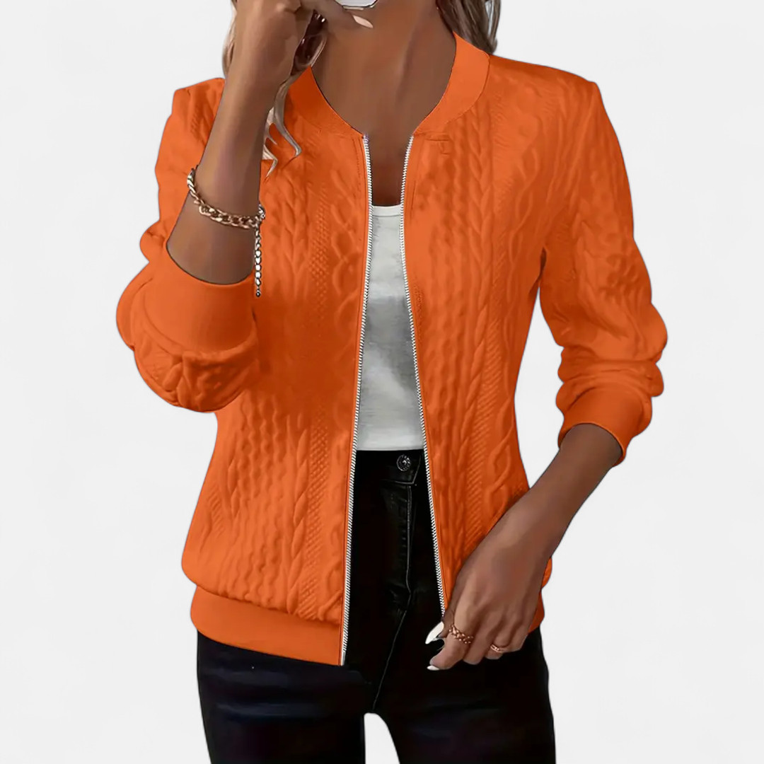 Dympna - Textured Bomber Jacket