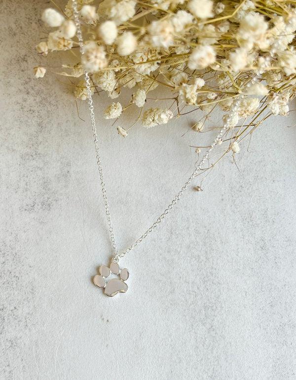 Elegant Silver Paw Necklace