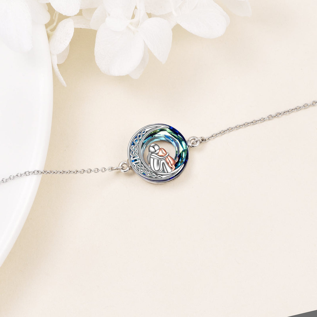 Adjustable Silver Dog Charm Bracelet