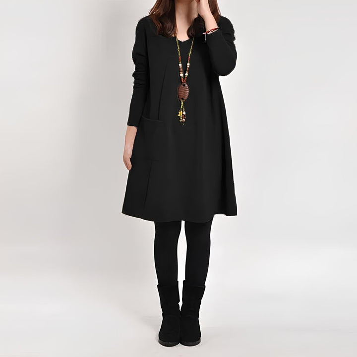 Tivea™ | Vintage Long Sleeve Dress for Women