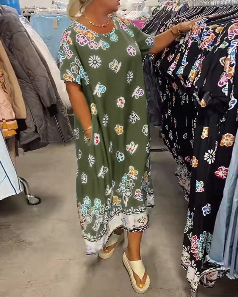 Stella™ | Women’s Oversized Loose-Fit Printed Dress
