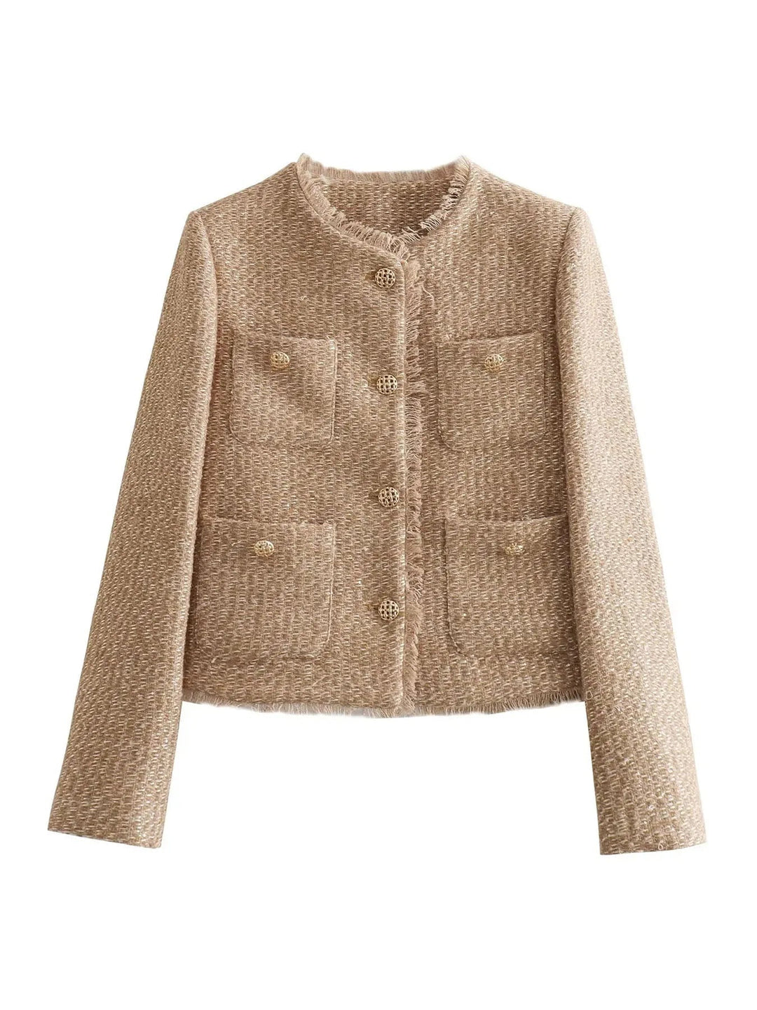 Aisling™ - Stylish Tweed Cropped Jacket