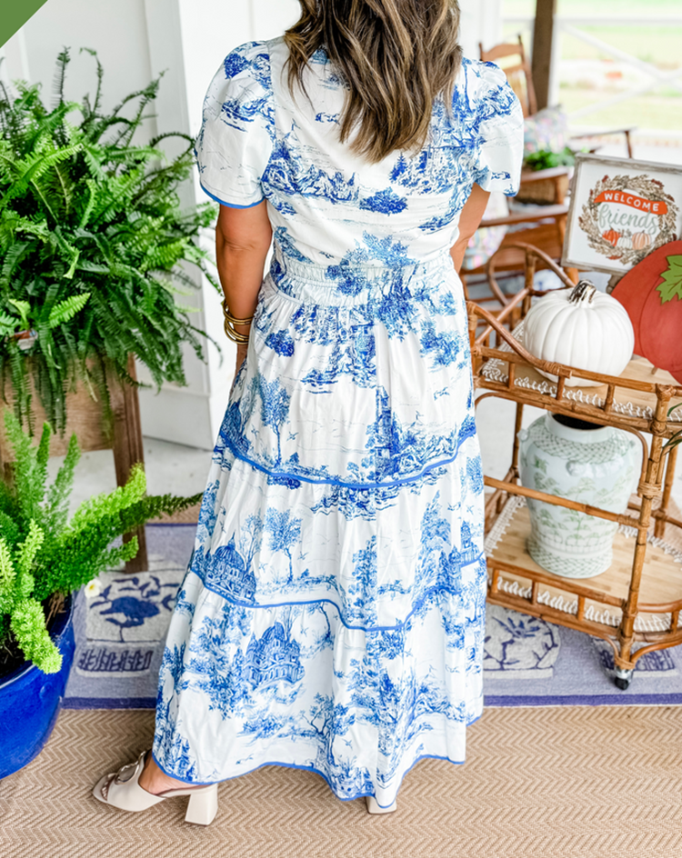 MAISY | CLASSIC TOILE MAXI DRESS