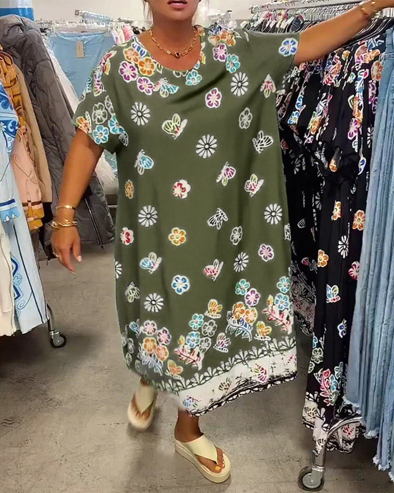 Stella™ | Women’s Oversized Loose-Fit Printed Dress