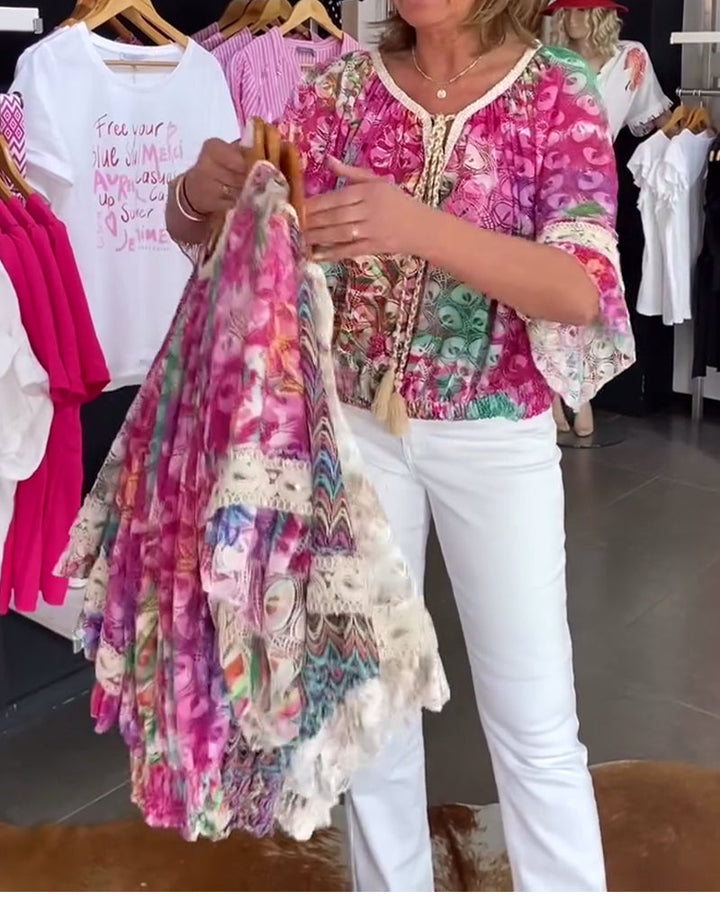 Sophie™ | Women’s Loose-Fit Blouse with Bohemian Print