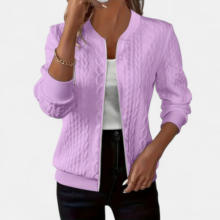 Dympna - Textured Bomber Jacket