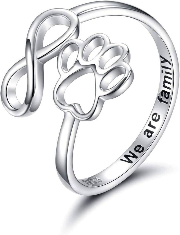 Handcrafted Paw & Heart Ring
