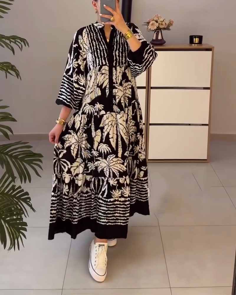 Elena™ | Women’s Relaxed Loose-Fit Printed Dress