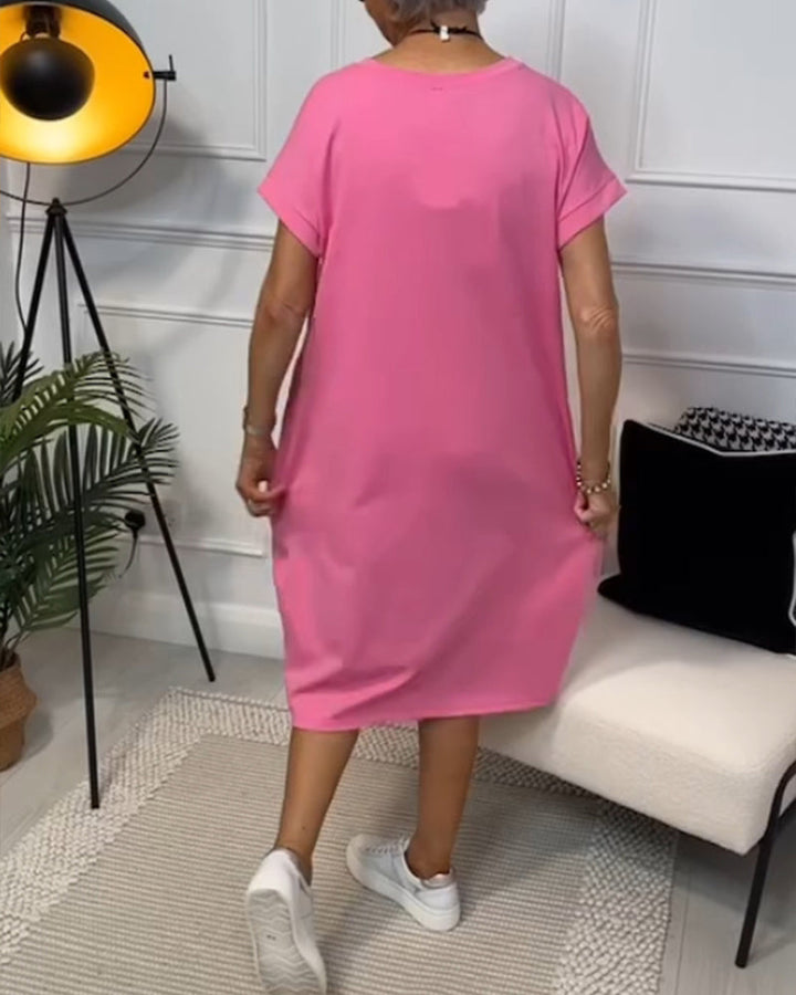 Melly™ | Stylish Short Sleeved Dress