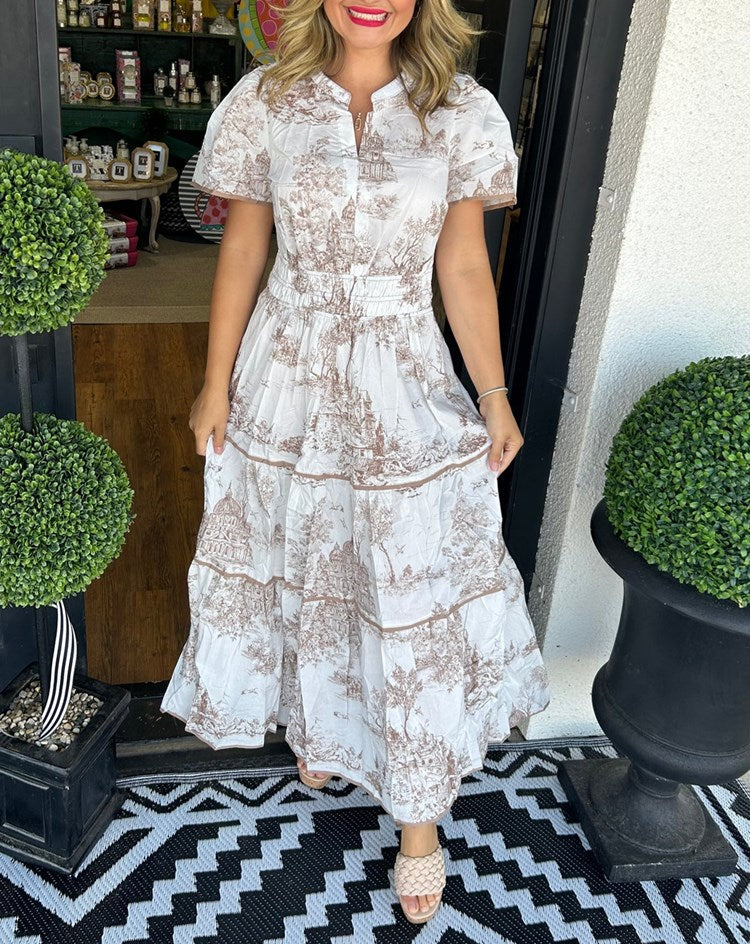 MAISY | CLASSIC TOILE MAXI DRESS