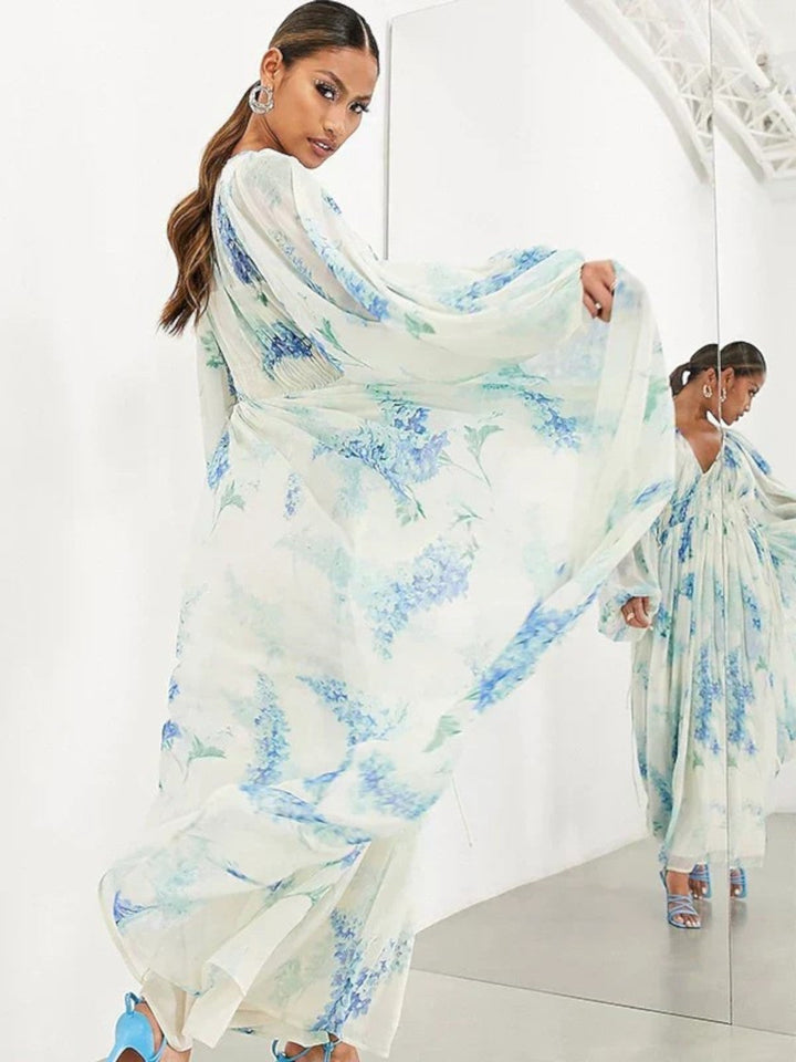 Nora – Blue Ocean Maxi Dress