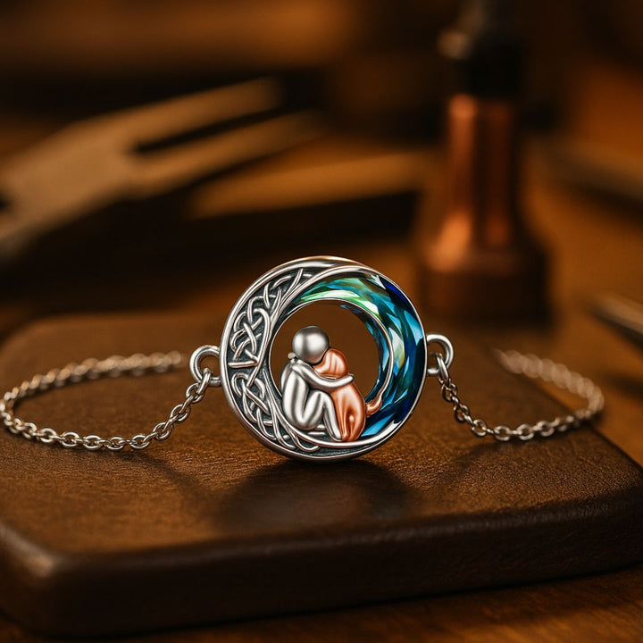 Adjustable Silver Dog Charm Bracelet