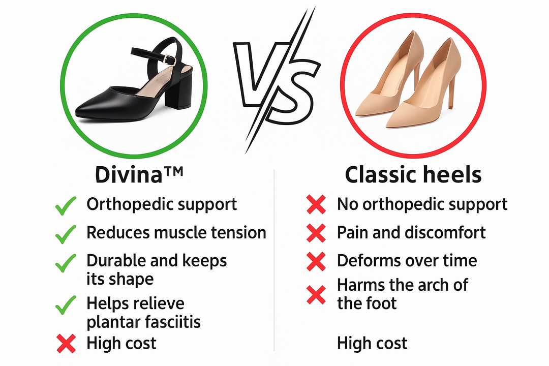 DIVINA – Orthopedic Comfort Heel Shoes for Women