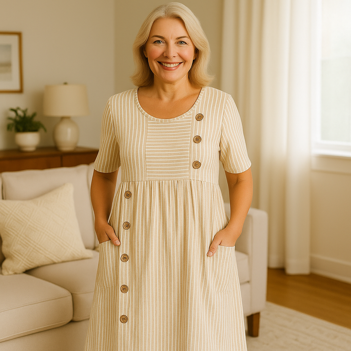 Nadine | Elegant Striped Dress