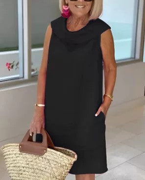 Clíodhna – Draped Neck Shift Dress