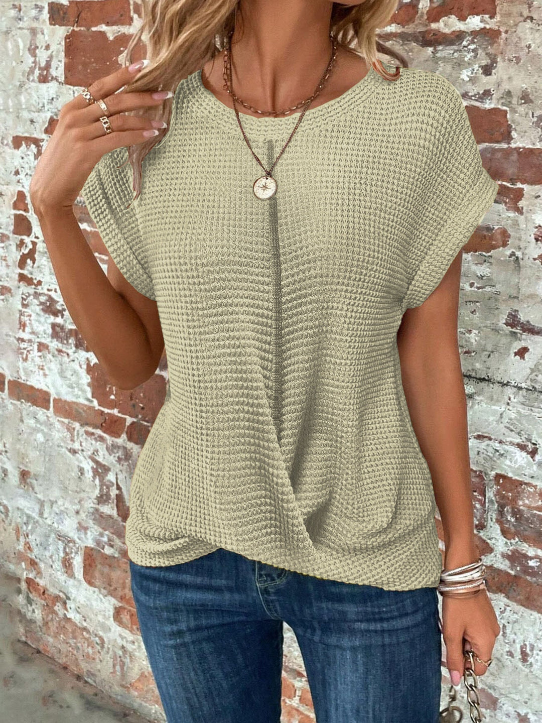 Niall – Waffle Knit Casual Tee