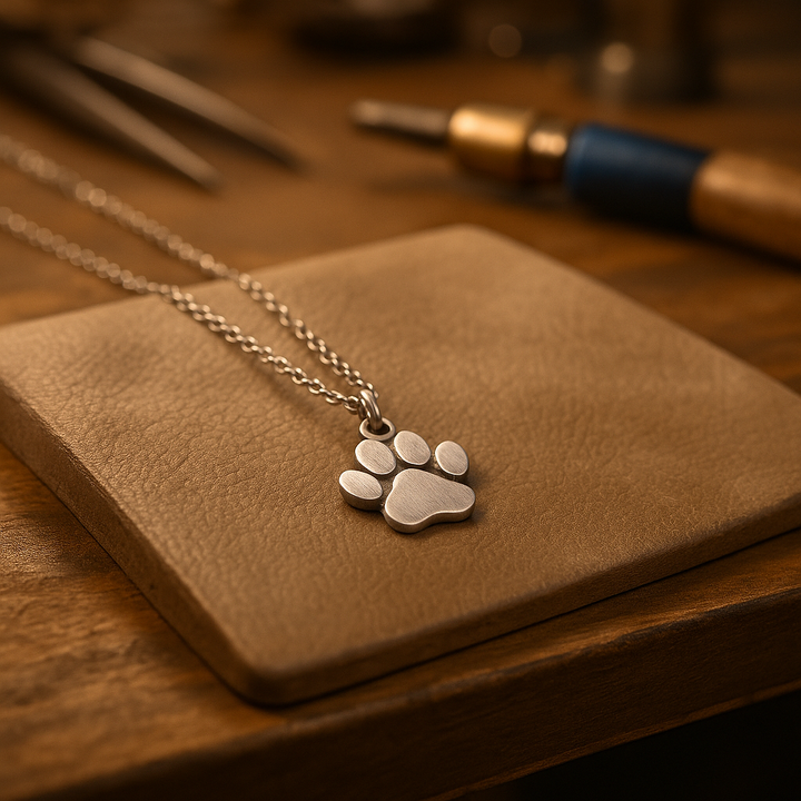 Elegant Silver Paw Necklace