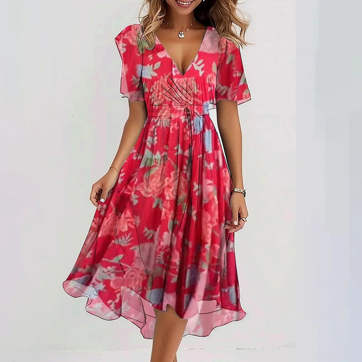 Priscilla™ | Elegant short sleeve dress