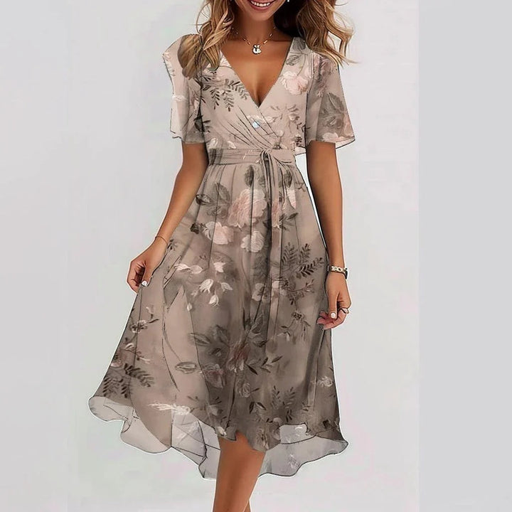 Priscilla™ | Elegant short sleeve dress