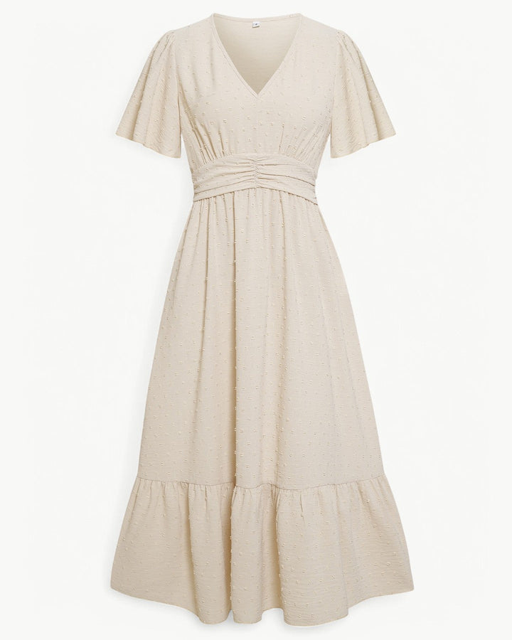 Renee™ | V-neck Calf-Length Dress