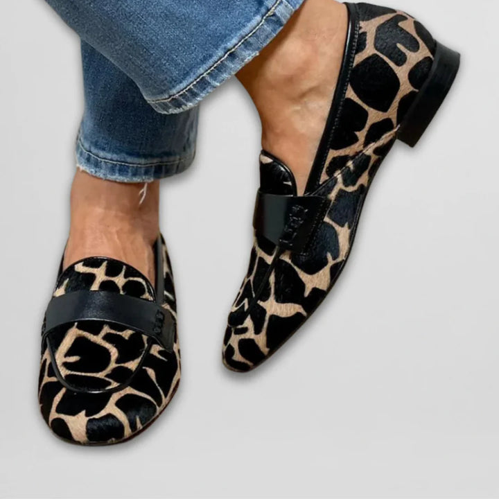 Jesmira – Cosy & Stylish Cow-Print Loafers
