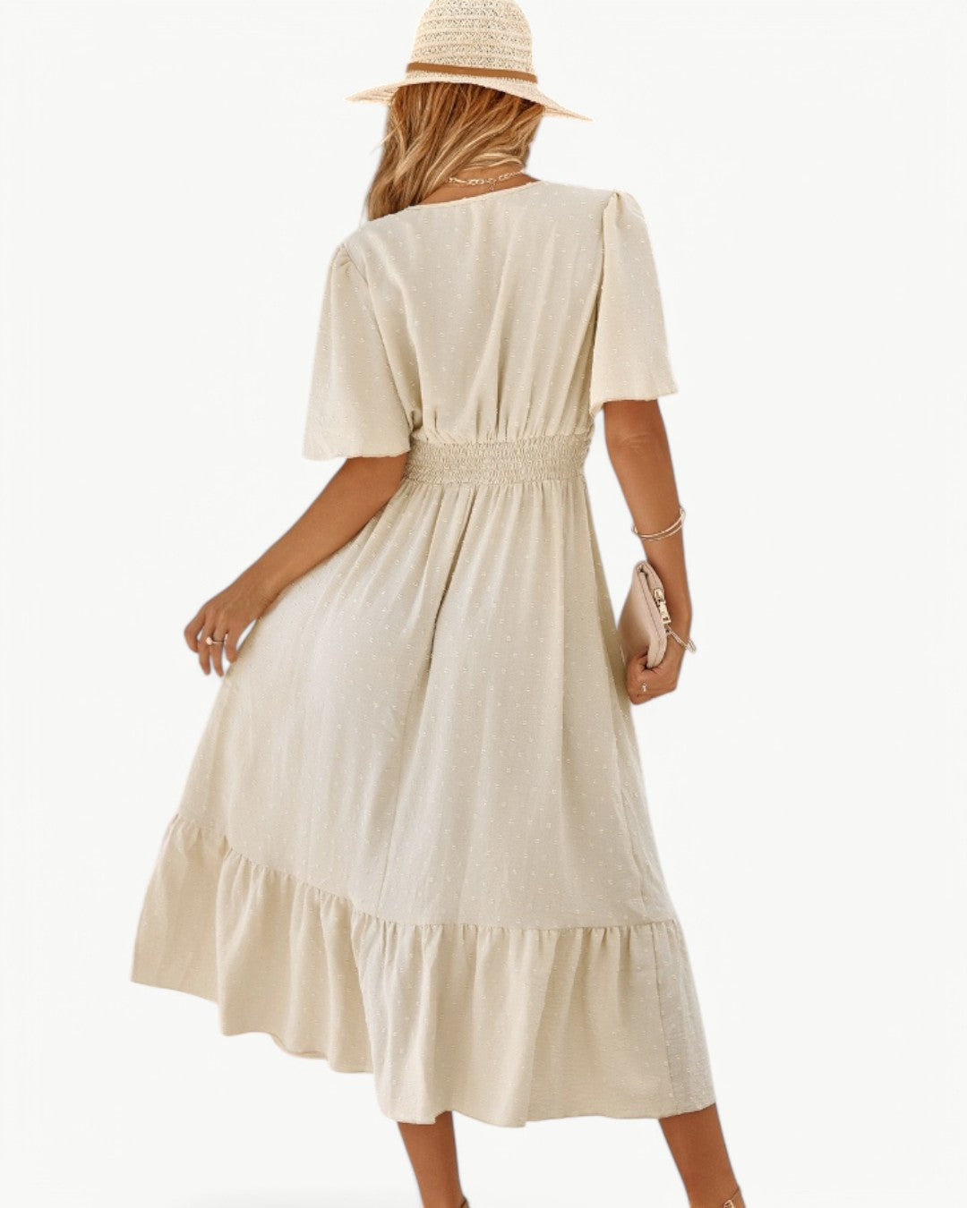 Renee™ | V-neck Calf-Length Dress