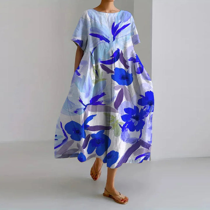 Lea™ | Floral Dress with V-Neck for Women