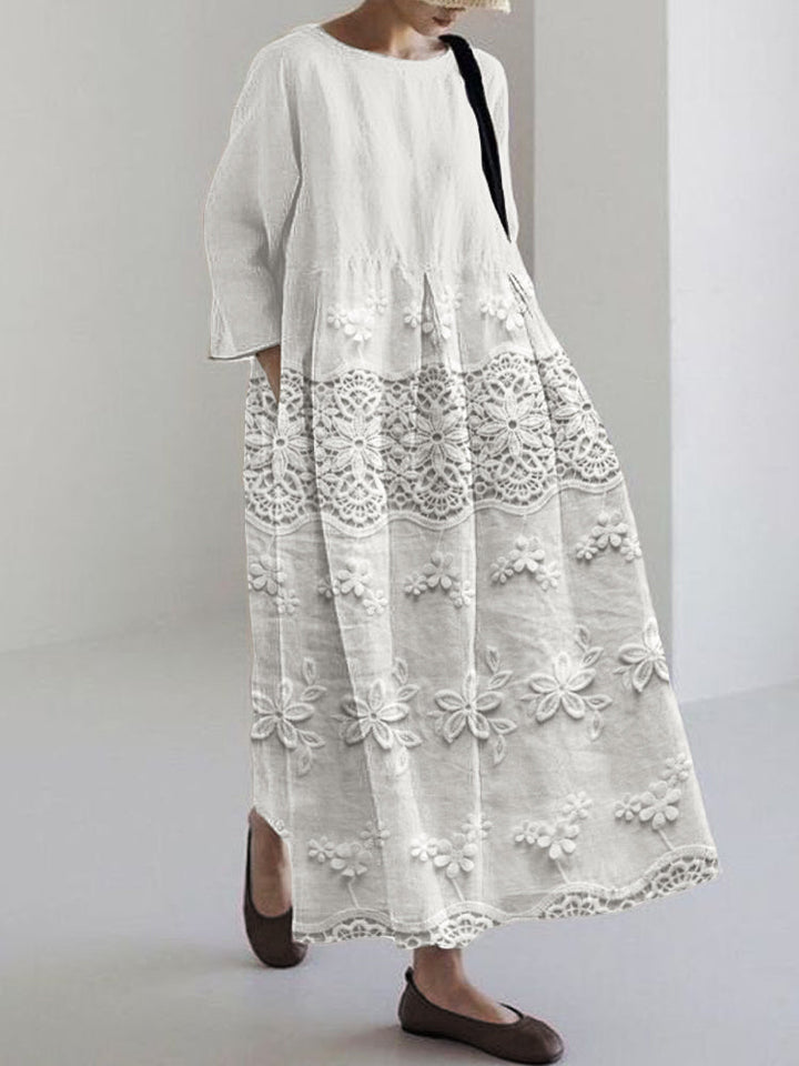 Ava™ Lace Printed Dress