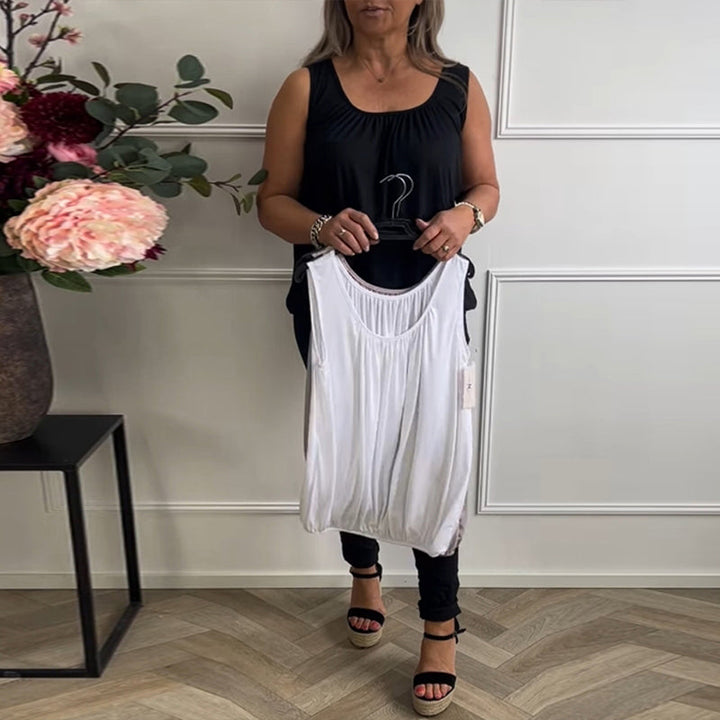 Keira™ | Women’s Sleeveless Solid Color Pleated Top