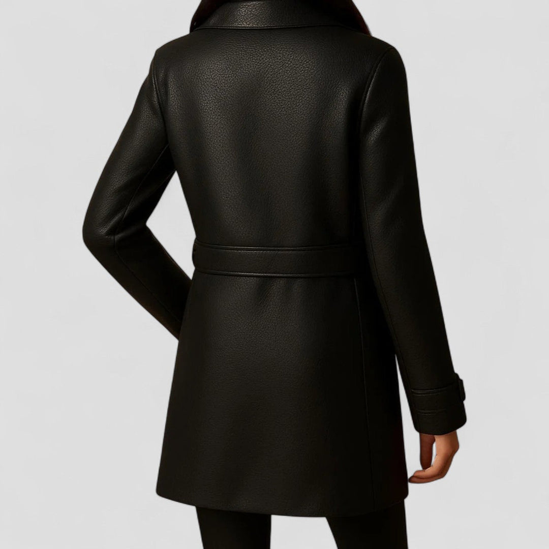 Maya™ - Classic Luxe Leather Coat | Timeless & Versatile
