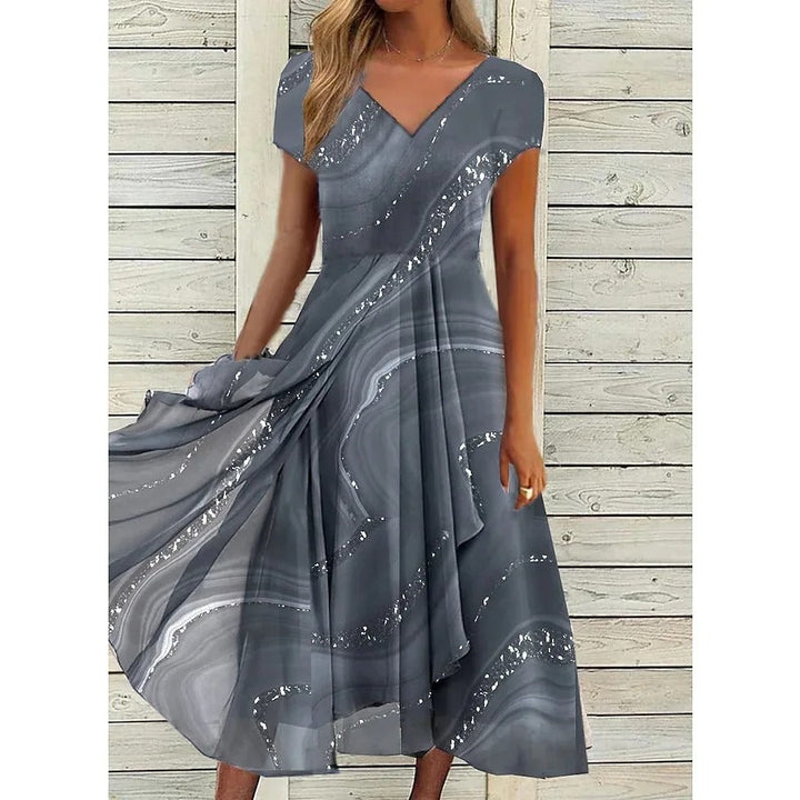 Naomi™| Women’s V-Neck Midi Dress
