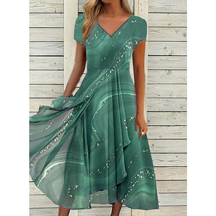 Naomi™| Women’s V-Neck Midi Dress