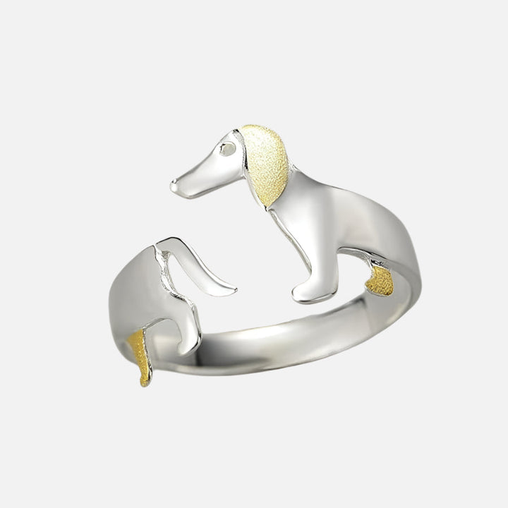 Silver Dachshund Ring – Adjustable Fit