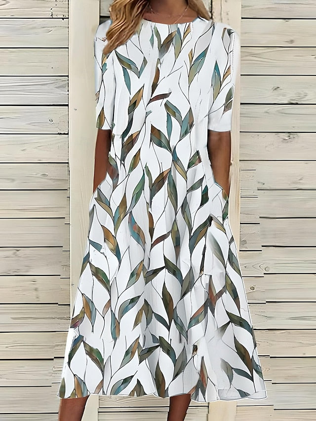 Leigh – Coastal Floral Midi Dress
