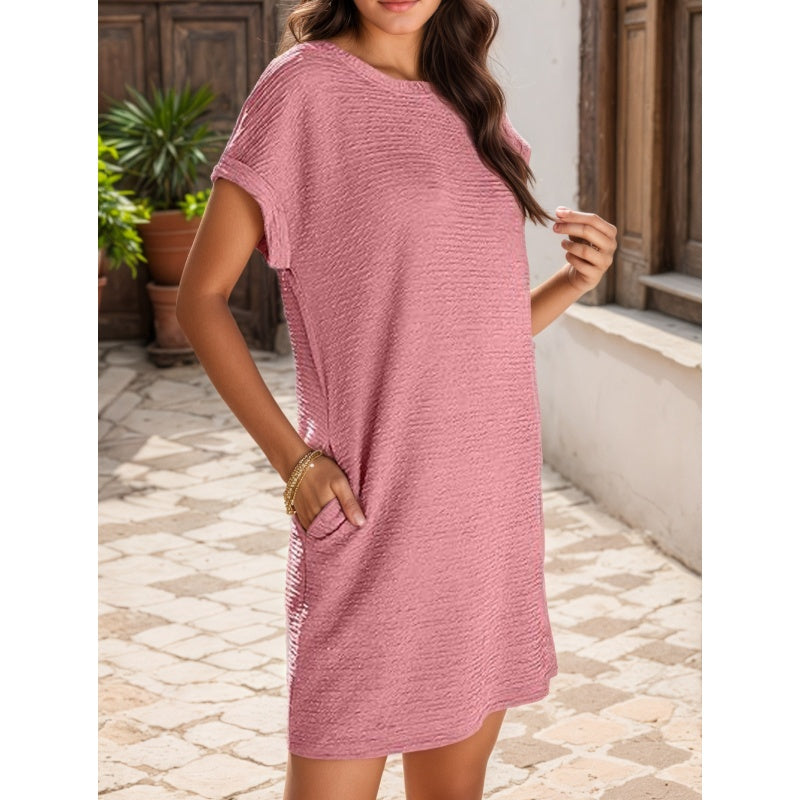 Doreen™ | Casual Pocket Roll-Sleeve Dress