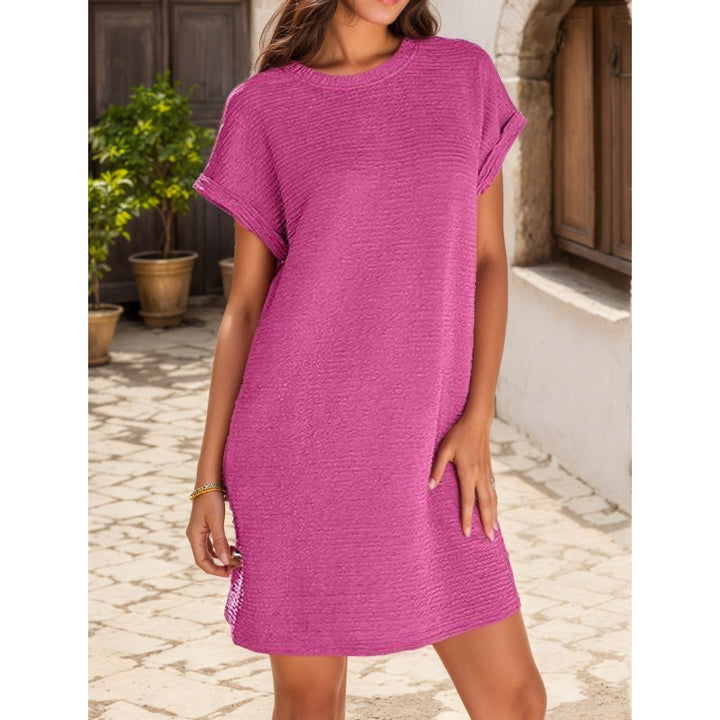 Doreen™ | Casual Pocket Roll-Sleeve Dress