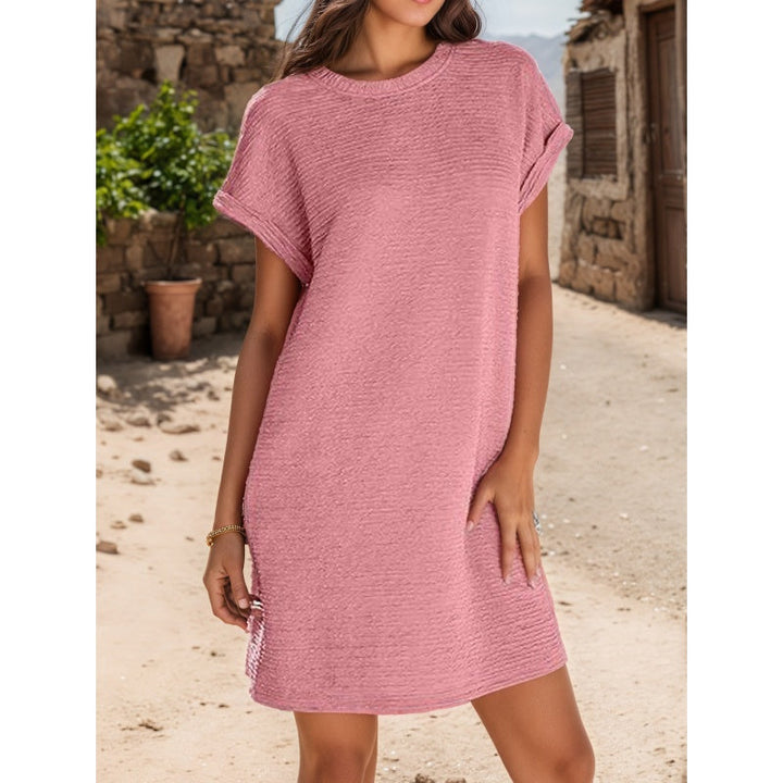 Doreen™ | Casual Pocket Roll-Sleeve Dress