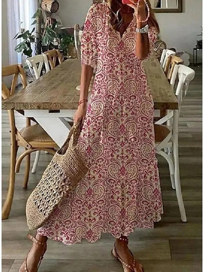 Dianna™ – Bohemian Belly-Concealing Dress